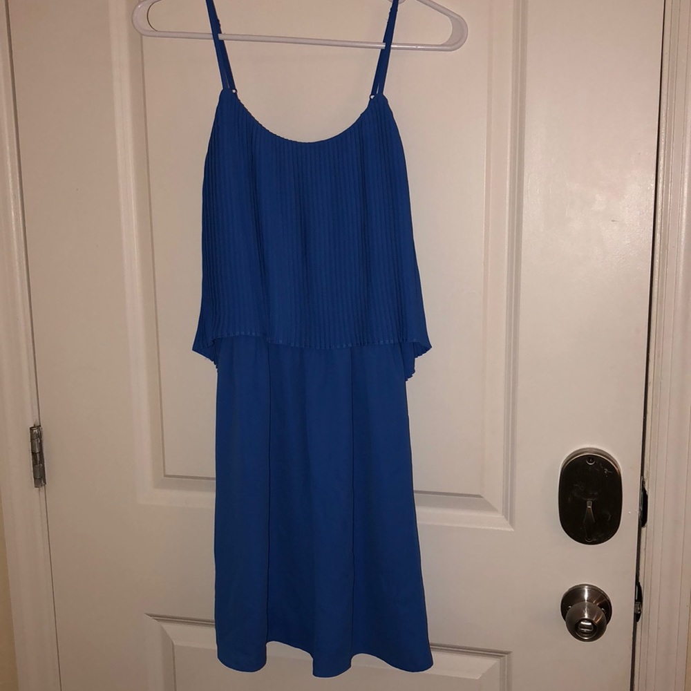 Blue flowy dress